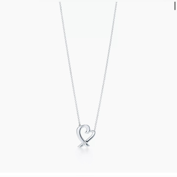 Tiffany & Co. Silver Paloma Picasso Loving Heart Necklace - Picture 9 of 9